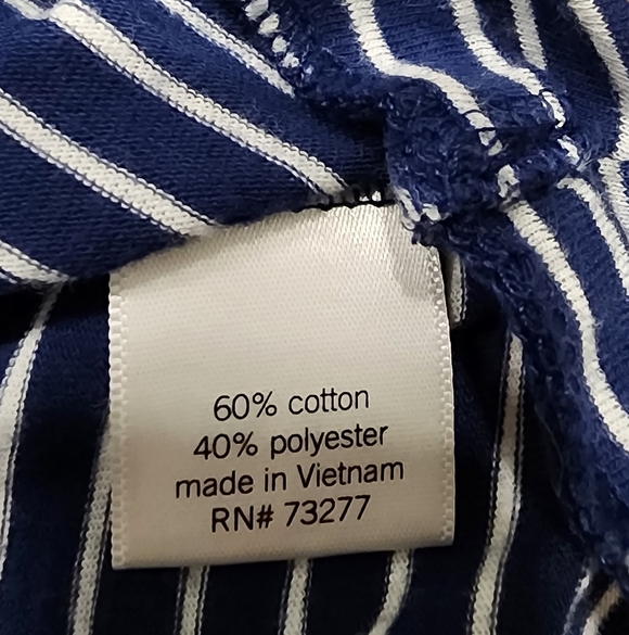 Navy Striped Sleeveless Top - Picture 2 of 6